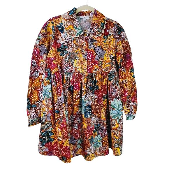 Kika Vargas x Target SZ S Anemone Floral Mini Dress Oversized - Picture 3 of 8